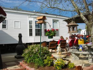 Neighbors brought their lawn chairs to watch the installation. Everyone was excited for us.